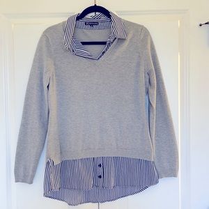 Lightweight Sweater with sewn in button up